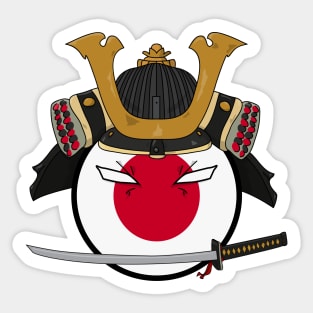 Polandball - Japan samurai Sticker